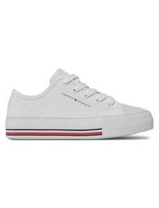 Кецове Tommy Hilfiger Low Cut Lace-Up Sneaker T3A9-33185-1687 M White 100