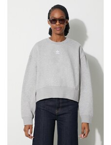 Суичър adidas Originals Essentials Crew Sweatshirt в сиво с меланжов десен IA6499