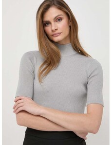 Пуловер Max Mara Leisure дамски в сиво от лека материя с поло 2416361027600