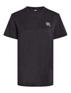 KARL LAGERFELD T-Shirt Ikonik 2.0 Glitter 240W1722 999 black