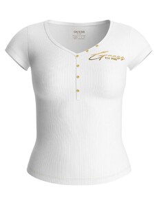 GUESS Top Ss Henley Olympia Top W4RP47K1814 g011 pure white