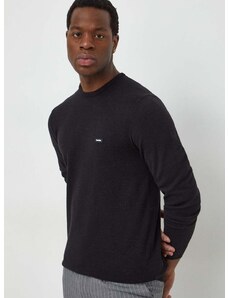 Пуловер с коприна Calvin Klein в черно от лека материя K10K112742