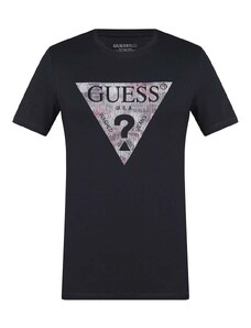 GUESS T-Shirt Ss Cn Triangle Gel Print Tee M4RI29J1314 jblk jet black a996