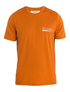 ICEBREAKER Тениска 'Mountain' оранжево / бяло