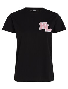 Karl Lagerfeld Тениска розово / черно / бяло