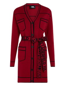Karl Lagerfeld Плетена жилетка червено / черно