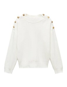 MANGO Пуловер 'Elegant' бяло
