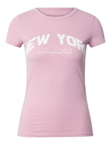 AÉROPOSTALE Тениска 'NEW YORK' бледоморав / бяло