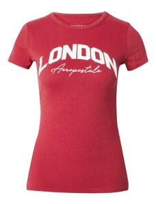 AÉROPOSTALE Тениска 'LONDON' огнено червено / бяло