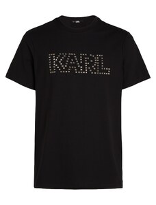 Karl Lagerfeld Тениска черно / сребърно