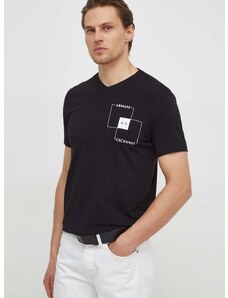 Тениска Armani Exchange в черно с принт 3DZTHP ZJE6Z