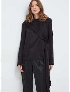 Блуза Bardot в черно с изчистен дизайн