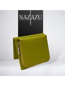 NAZAZU Практично и стилно дамско портмоне с тик-так затваряне - Лайм 281212