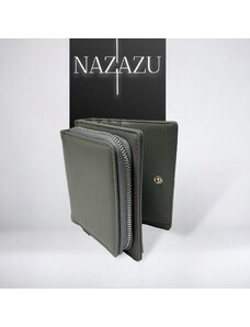 NAZAZU Практично и стилно дамско портмоне с тик-так затваряне - Ърбън Сиво 281213