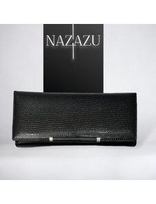 NAZAZU Стилно дамско портмоне с магнитно затваряне - Черно 281205