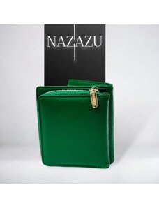 NAZAZU Практично и стилно дамско портмоне с тик-так затваряне - Зелено 281209