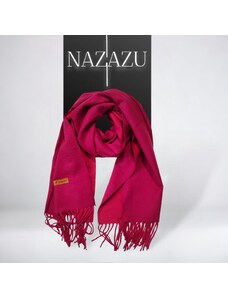 NAZAZU Красив двуцветен дамски шал от Кашмир в нежна Розово -Червена гама 291205