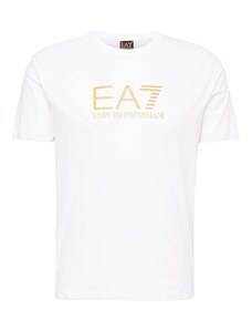 EA7 Emporio Armani Тениска злато / бяло