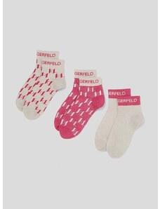 Чорапи Karl Lagerfeld (3 броя) в розово