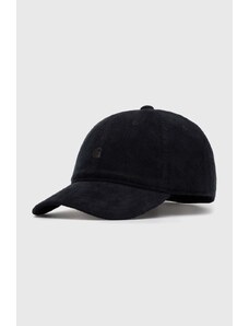 Джинсова шапка с козирка Carhartt WIP Harlem Cap в черно с изчистен дизайн I028955.89XX
