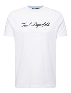 Karl Lagerfeld Тениска светлосиньо / черно / бяло