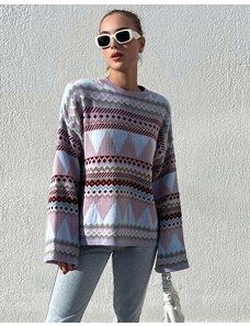 Creative Дамски пуловер тънко плетиво - код 22054 - 3