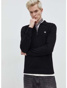 Пуловер с вълна HUGO мъжки в черно 50504386