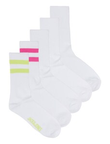 JACK & JONES Къси чорапи 'CONTRA' светлозелено / неоново розово / бяло