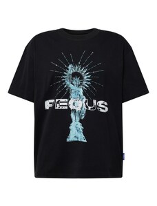 Pequs Тениска 'Helios' светлосиньо / черно / мръсно бяло