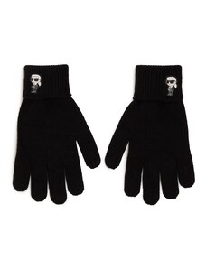 Karl Lagerfeld Ръкавици с пръсти черно / бяло