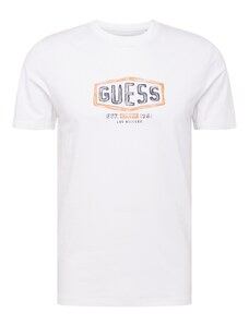 GUESS Тениска гълъбово синьо / оранжево / черно / бяло