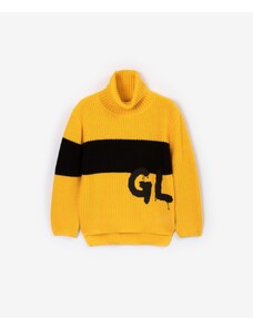 Плетен жълт пуловер Gulliver - 104