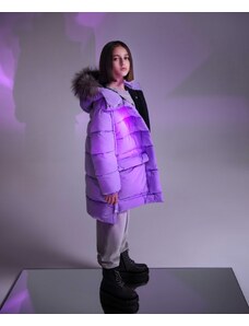 Овърсайз ватирано зимно палто лилаво Gulliver - 158