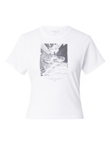Abercrombie & Fitch Тениска 'SKIMMING PARTY PHOTOREAL' черно / бяло