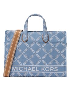 MICHAEL Michael Kors "Чанта тип ""Shopper""" 'GIGI' синьо / кафяво / бяло