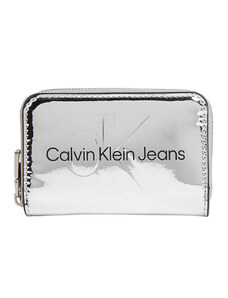 CALVIN KLEIN Портфейл Sculpted Med Zip Around Mono S K60K611863 0IM silver
