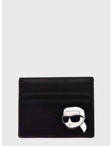 Кожен калъф за карти Karl Lagerfeld в черно