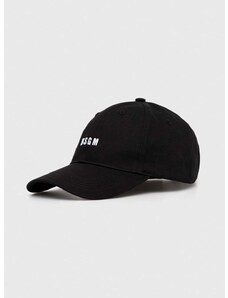 Памучна шапка с козирка MSGM в черно с апликация 3641MDL06.247273