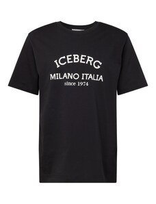 ICEBERG Тениска черно / бяло