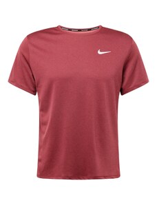 NIKE Функционална тениска 'Miler' черешово червено / черно / бяло