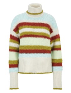Vero Moda Tall Пуловер 'WYNONA' бежово / светлосиньо / тръстиково зелено / червено