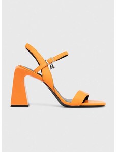 Кожени обувки с тънък ток Karl Lagerfeld ASTRA NOVA в оранжево KL33124