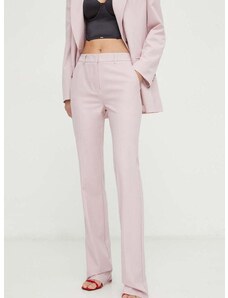 Панталон Marella в розово със стандартна кройка, с висока талия 2413131081200