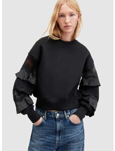 Пуловер AllSaints GRACIE дамски в черно от топла материя