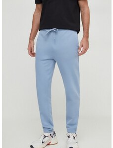 Памучен спортен панталон Polo Ralph Lauren в синьо с изчистен дизайн 710916699
