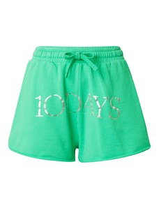 10Days Панталон светлозелено / сребърно