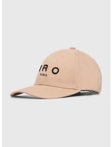 Памучна шапка с козирка IRO в бежово с апликация