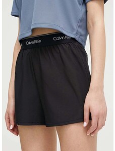 Къс панталон за трениране Calvin Klein Performance в черно с принт с висока талия