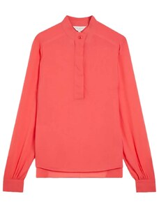 TED BAKER Риза Hendra Stand Collar Shirt With Half Placket 273330 coral