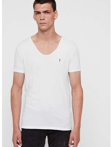Тениска AllSaints Tonic в бяло с изчистен дизайн